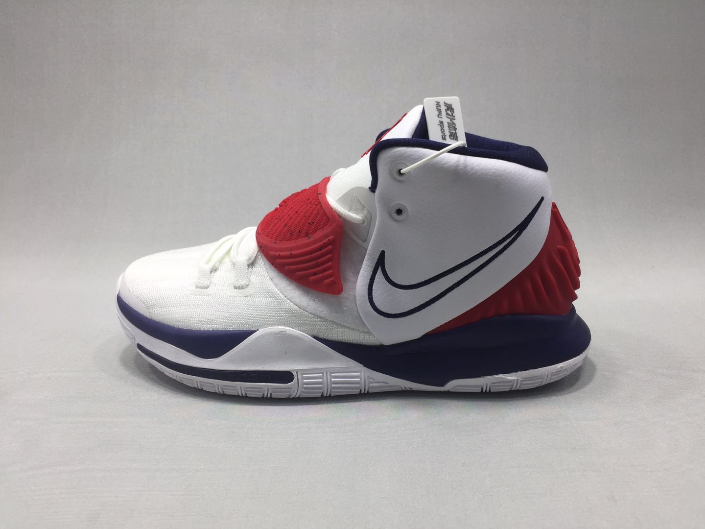 2020 Men Nike Kyrie Irving VI USA White Red Blue Shoes - Click Image to Close